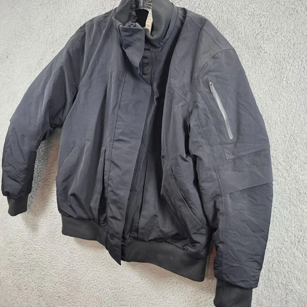 Lululemon Winter Warrior Bomber Jacket Women Size 10 Black Goose Down - Picture 2 of 13